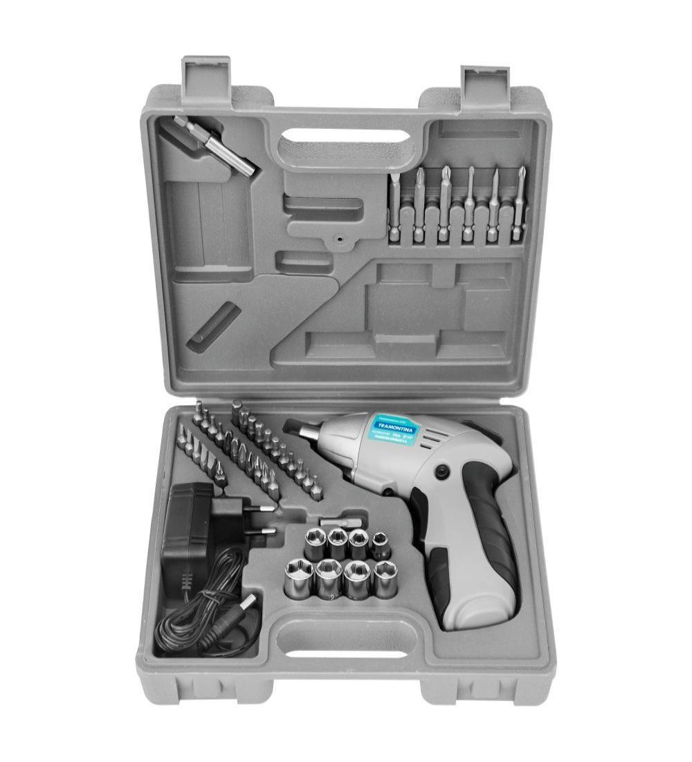 JUEGO DE DESTORNILLADOR A BATTERIA 46p Tramontina 3.6V